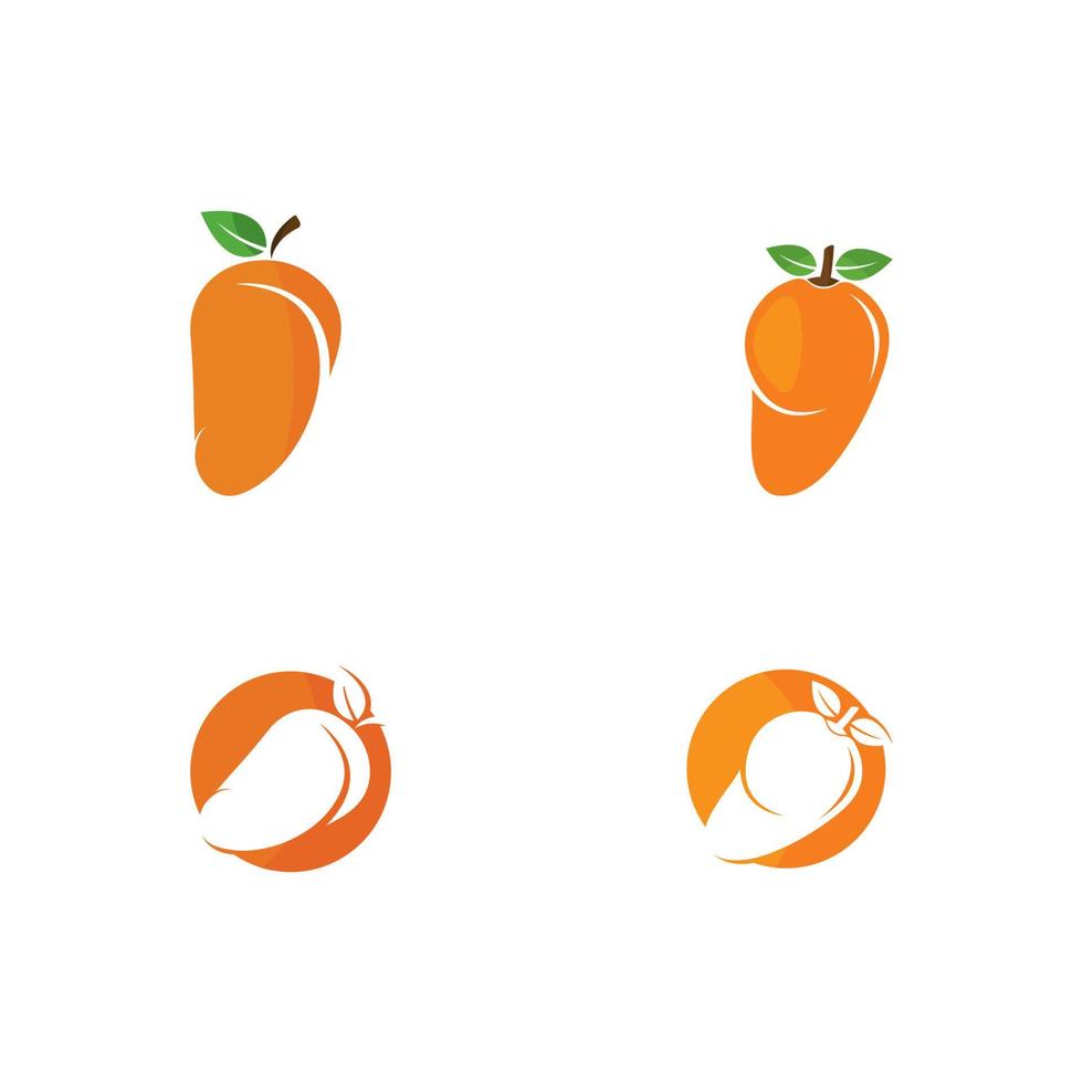 mango in vlak stijl. mango vector logo.