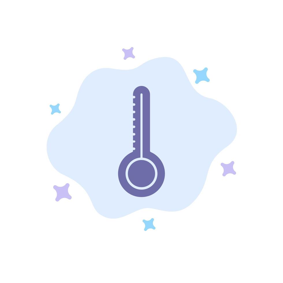 temperatuur thermometer weer blauw icoon Aan abstract wolk achtergrond vector