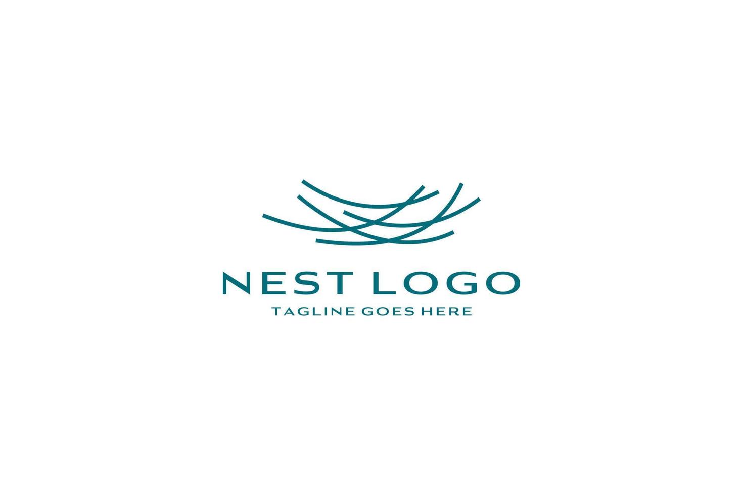 vogel nest logo ontwerp vector icoon sjabloon