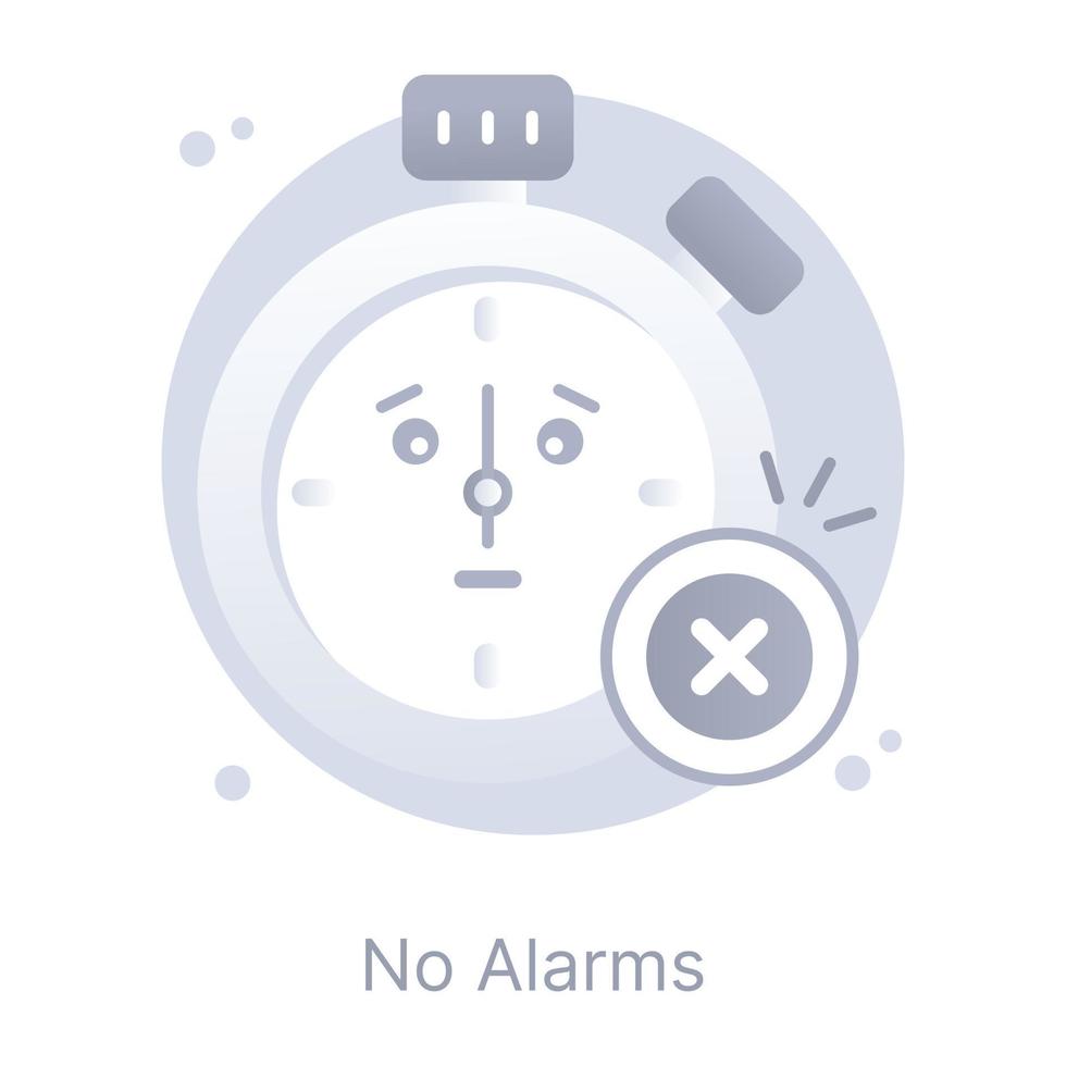 icoon van Nee alarm in vlak ontwerp vector