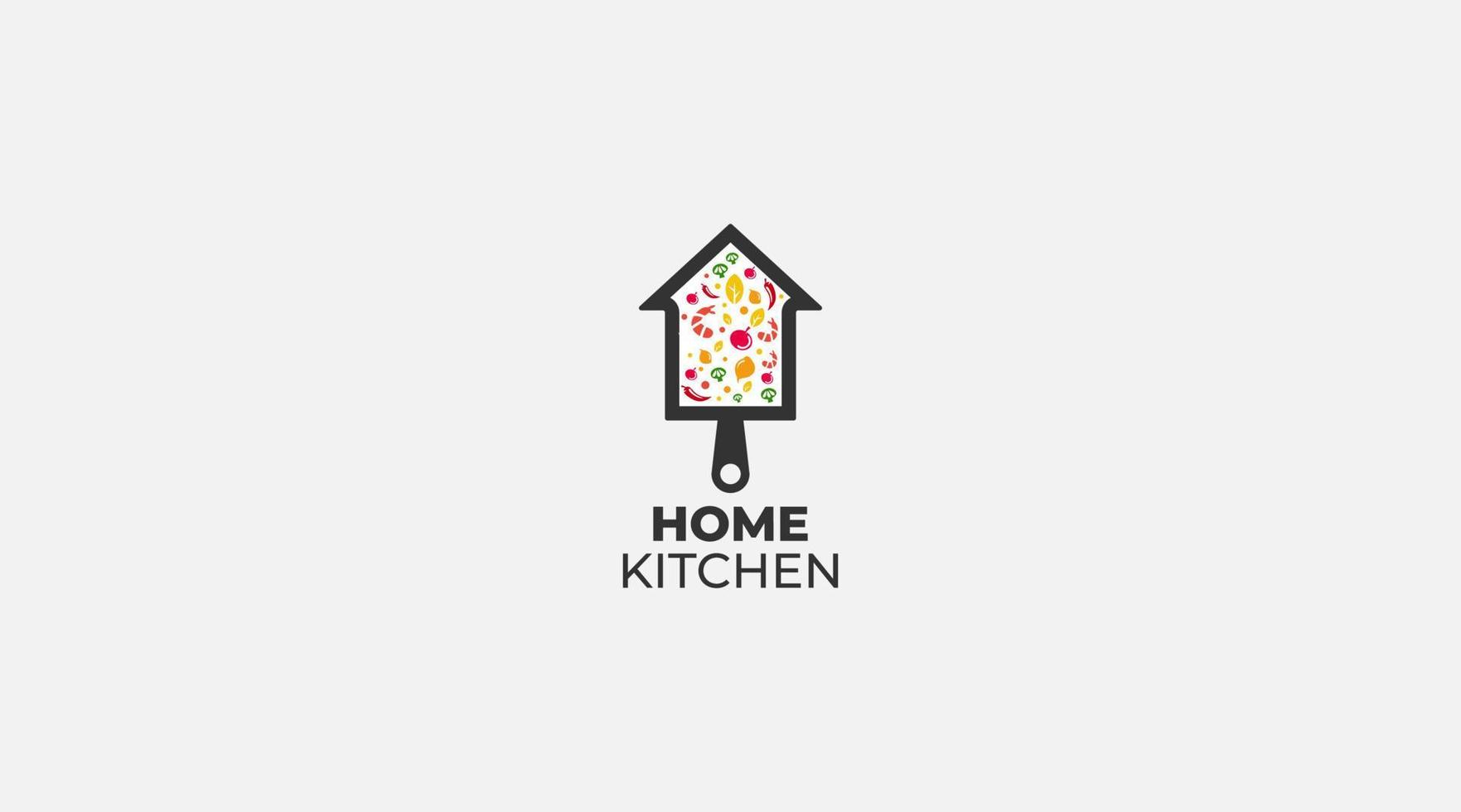 huis voedsel cirkel vector logo sjabloon ontwerp
