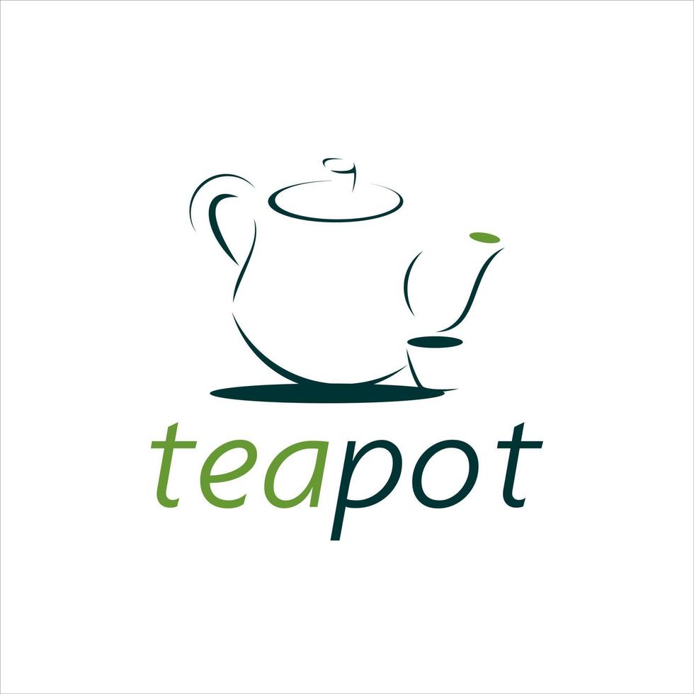 gemakkelijk thee pot logo voor drinken en drank vector