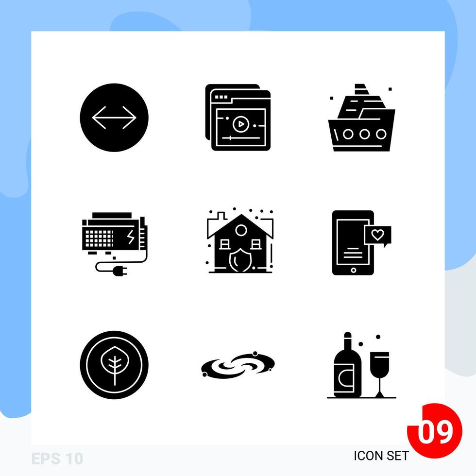 modern pak van 9 pictogrammen solide glyph symbolen geïsoleerd Aan wit achtergrondkleur voor website ontwerpen creatief zwart icoon vector achtergrond