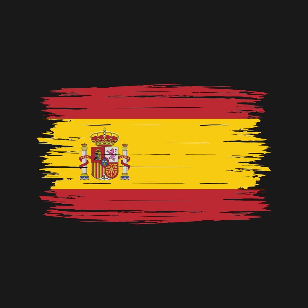 spanje vlag borstel vector