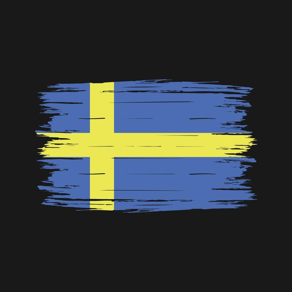 zweedse vlag borstel vector