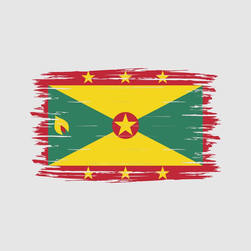 grenada vlag borstel vector