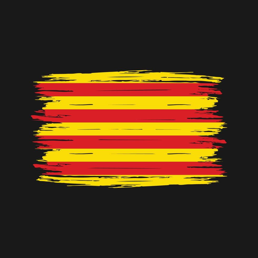 Catalonië vlag borstel vector