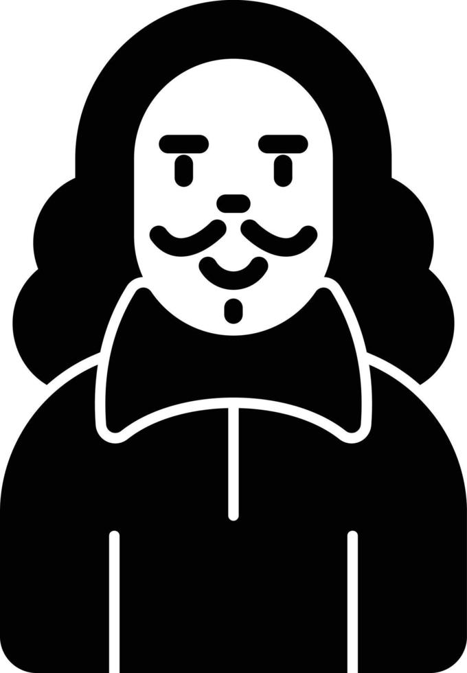 grappig Mens glyph icoon vector