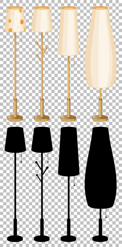 set lamp geïsoleerd vector