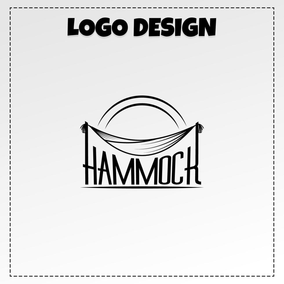 hangmat logo illustratie vector ontwerp