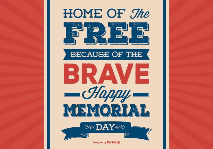 Retro Memorial Day Illustratie vector