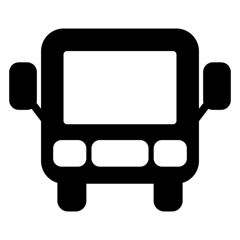 glyph bus icoon Aan wit achtergrond vector