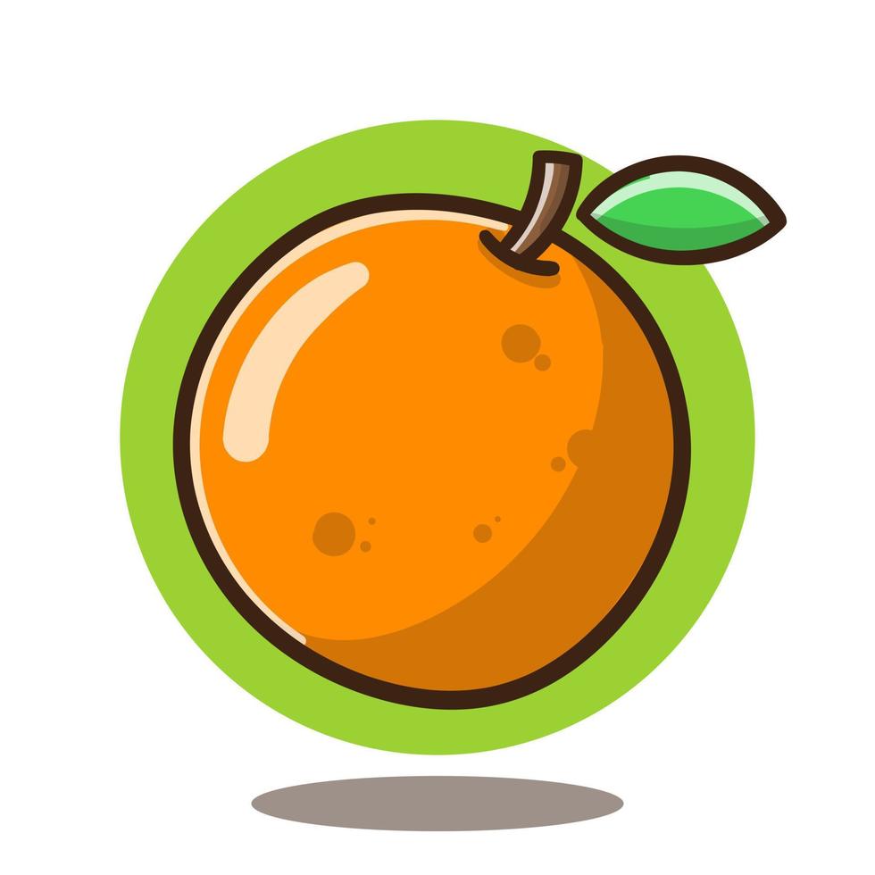 illustratie van tekenfilm oranje fruit vector mooi zo voor sticker, onderwijs.