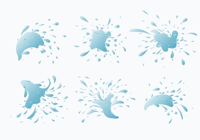 Water Jet Splash Vector Collectie