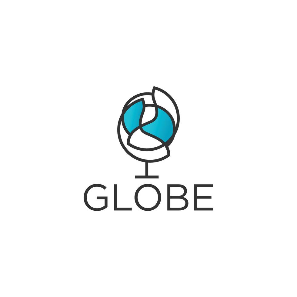wereldbol logo ontwerp icoon sjabloon vector