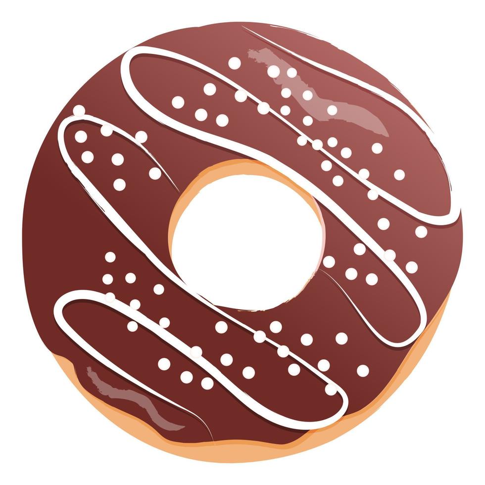 snoepgoed chocola donut vector