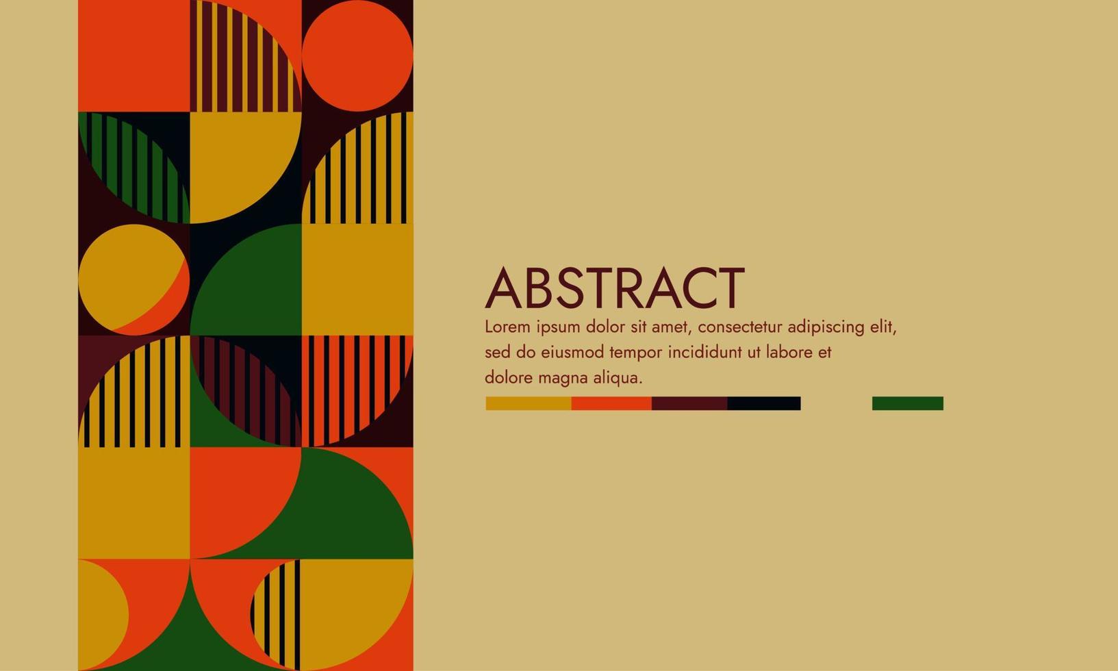 retro bauhaus stijl blanco certificaat achtergrond. abstract Zwitsers meetkundig patroon lijnen plein cirkels vector