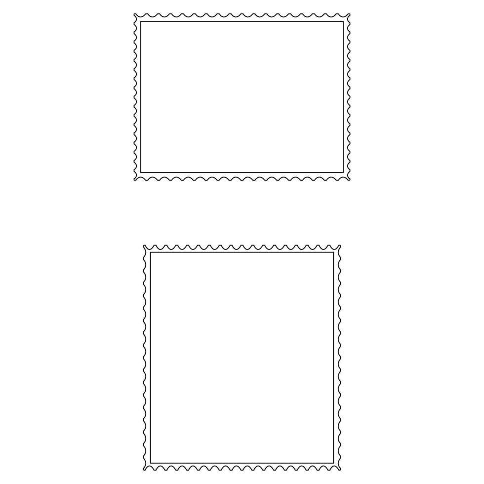 schets van port postzegel naar worden gebruikt door ontwerpers vector