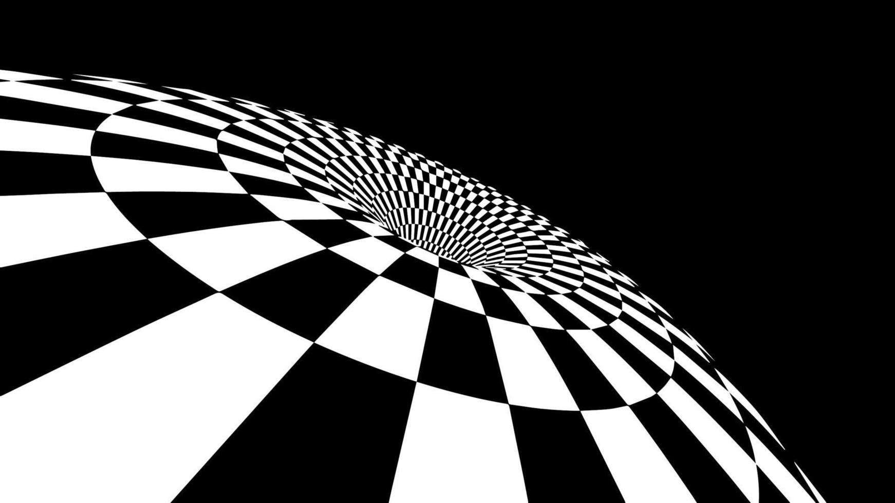 geruit torus vector illustratie eps 10. optisch illusie vector. ras kampioenschap achtergrond.