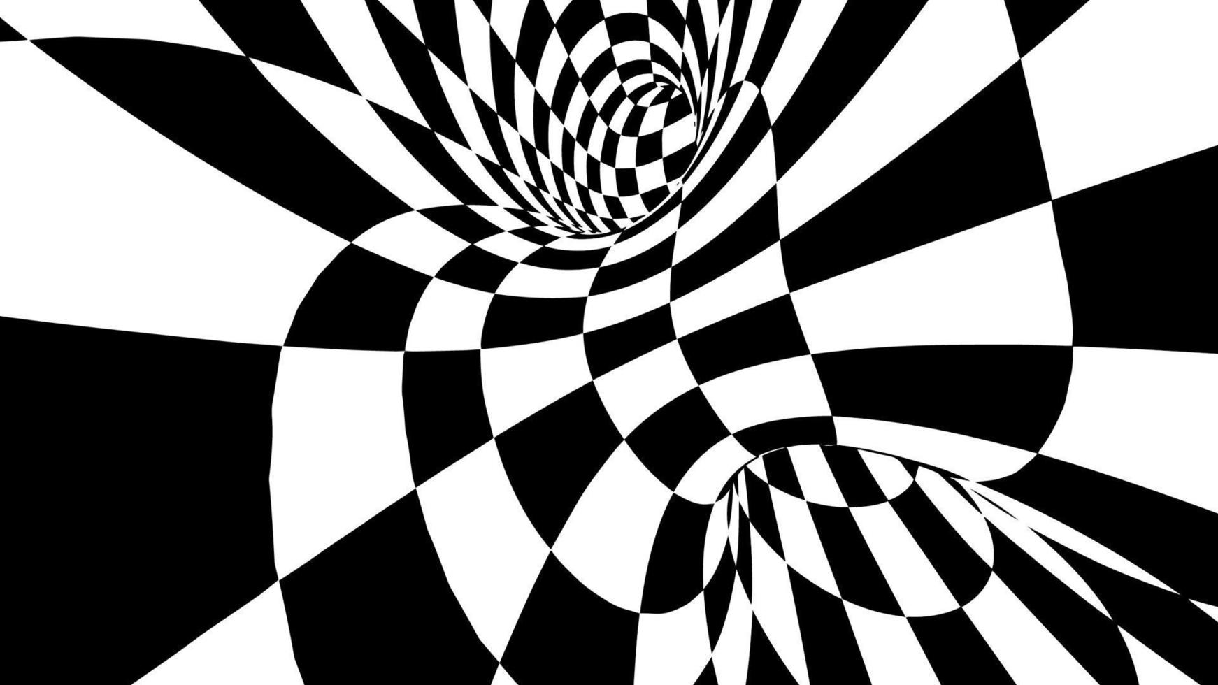 geruit torus vector illustratie eps 10. optisch illusie vector. ras kampioenschap achtergrond.