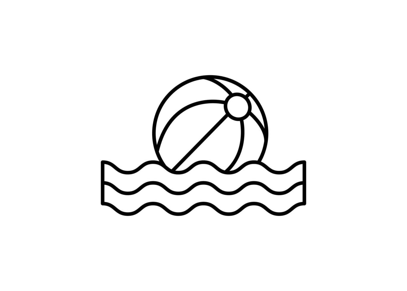 strand bal icoon zomer ontwerp sjabloon vector geïsoleerd illustratie
