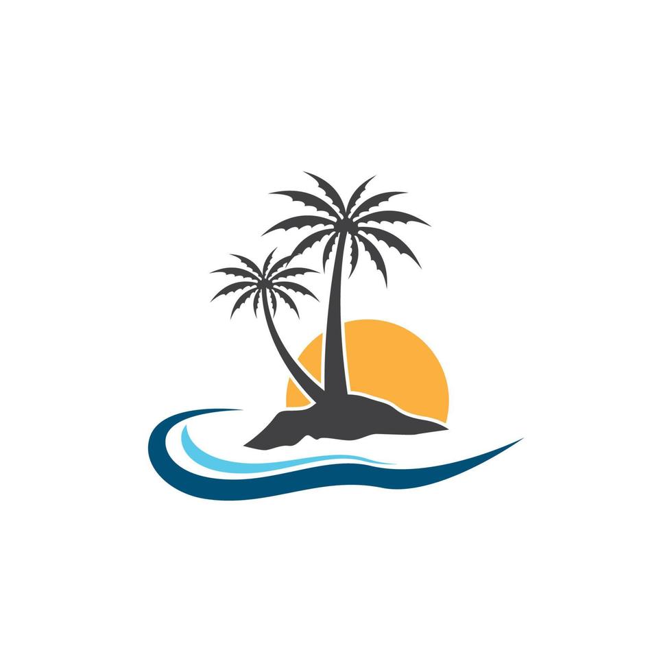 palm boom zomer vector icoon illustratie