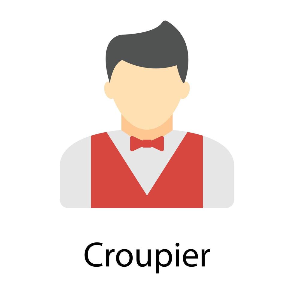 modieus croupier concepten vector