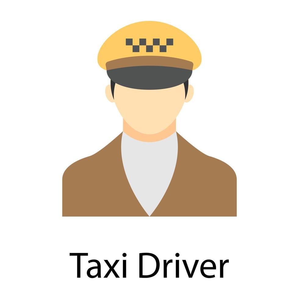 modieus taxi bestuurder vector