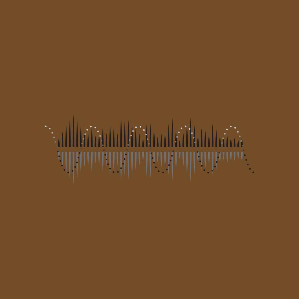 achtergrond geluid golven vector logo illustratie ontwerp
