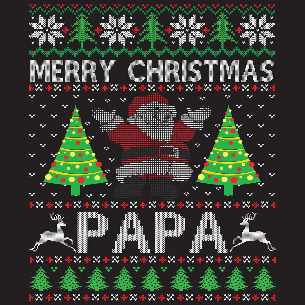 vrolijk Kerstmis papa vector