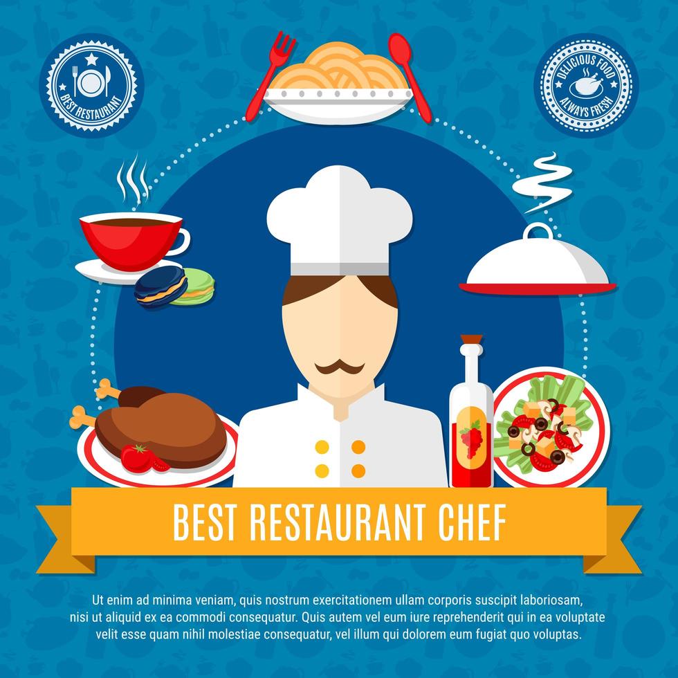 restaurant chef-kok banner vector