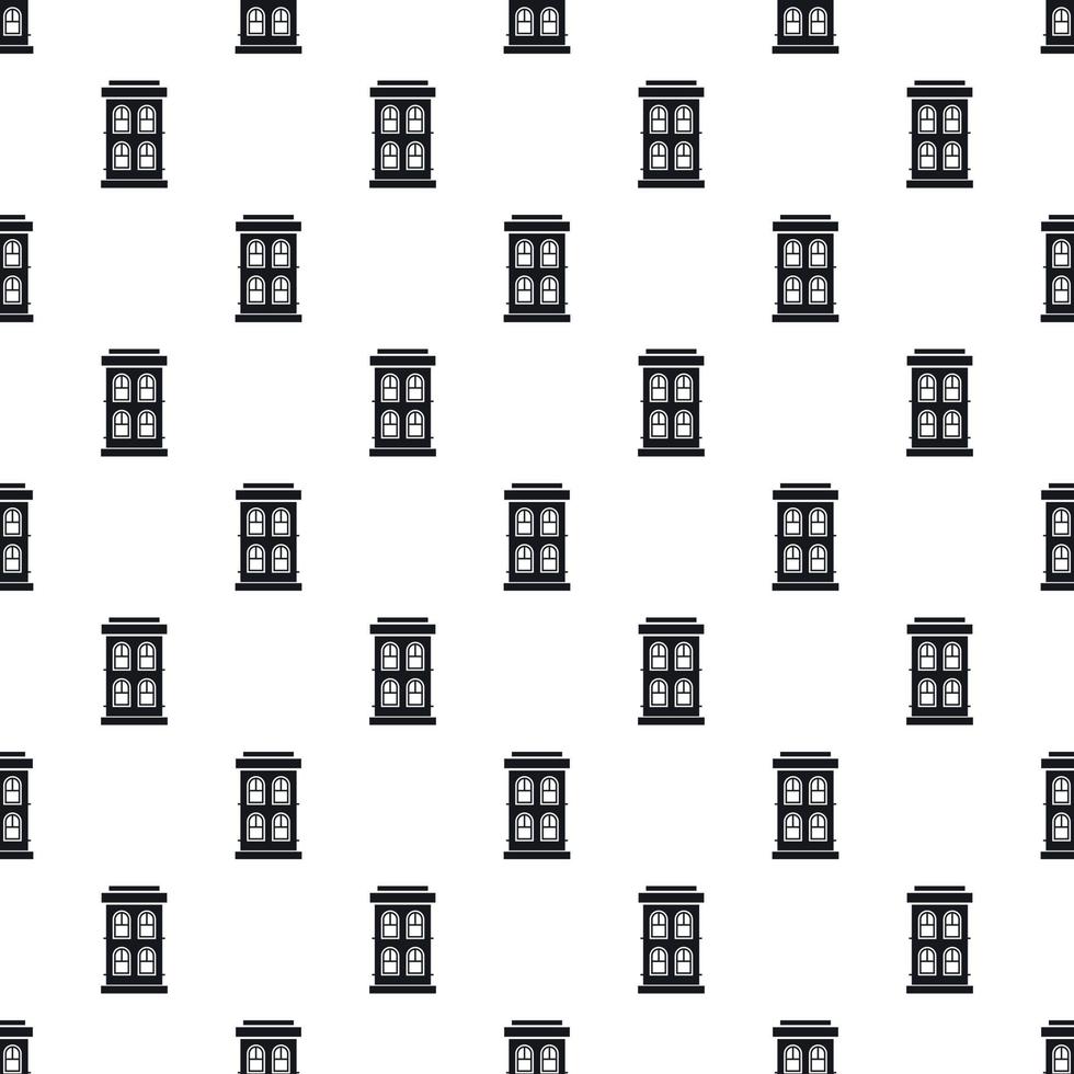 huis met groot ramen patroon, gemakkelijk stijl vector