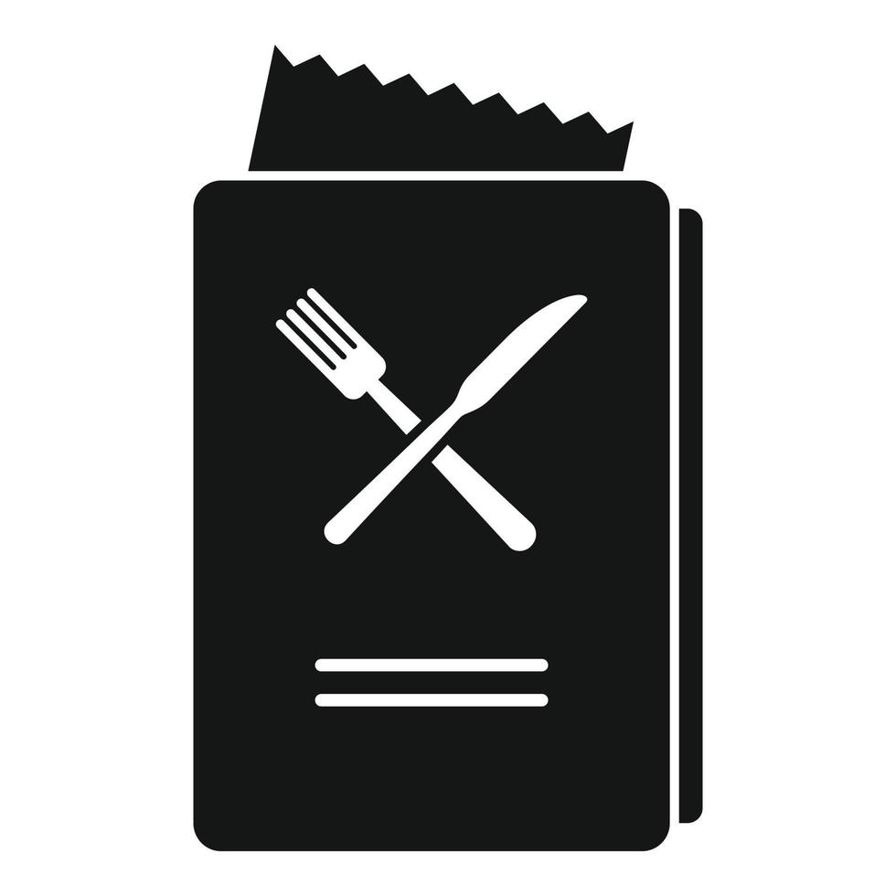 restaurant menu icoon gemakkelijk vector. voedsel cafe vector