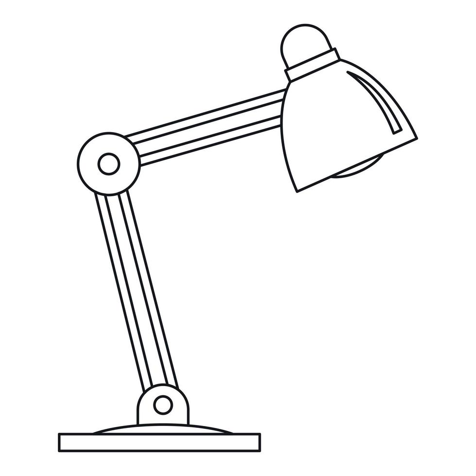 tafel lamp icoon, schets stijl vector