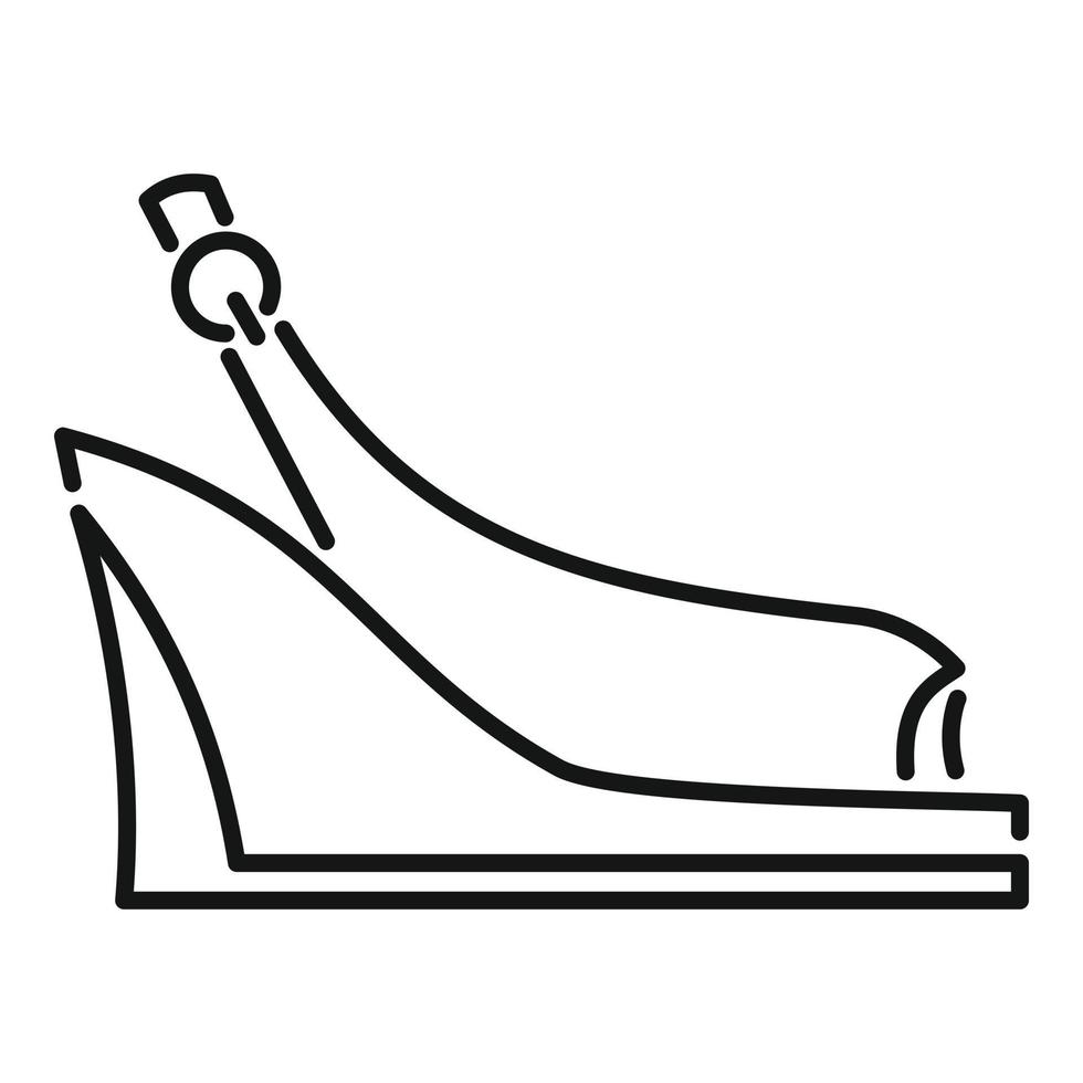 vrouw sandaal icoon schets vector. zomer flop vector