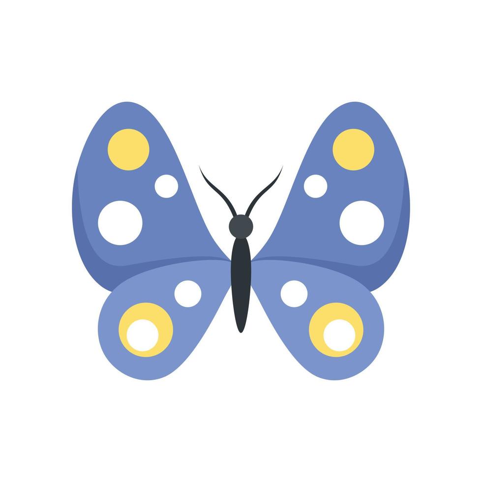 macro vlinder icoon vlak geïsoleerd vector