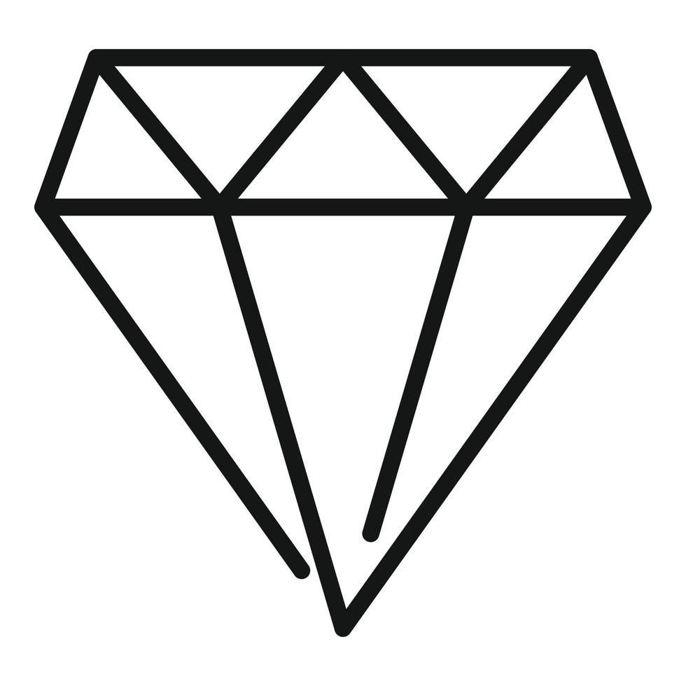 diamant vertrouwen icoon schets vector. klant tevredenheid vector