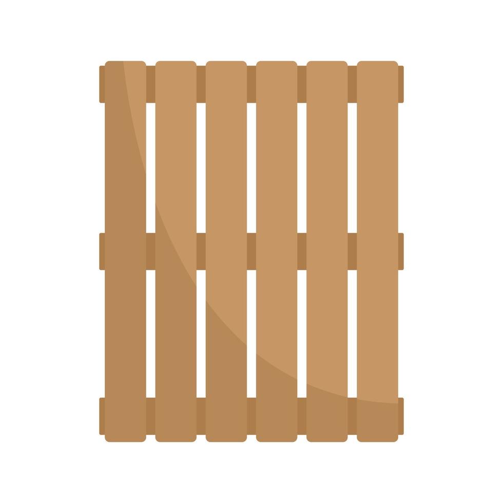 nieuw hout pallet icoon vlak geïsoleerd vector