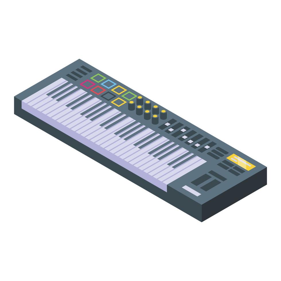 synthesizer instrument icoon isometrische vector. dj muziek- vector