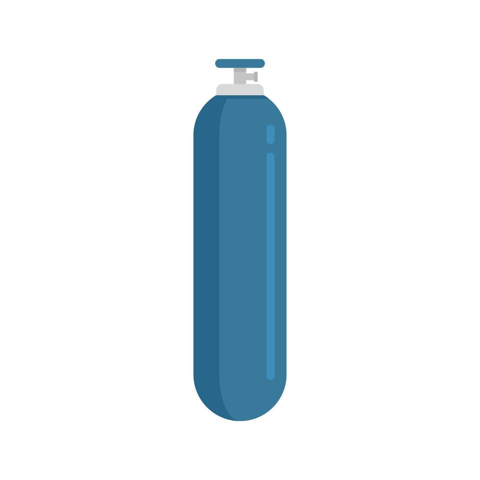 gas- cilinder zuurstof icoon vlak geïsoleerd vector