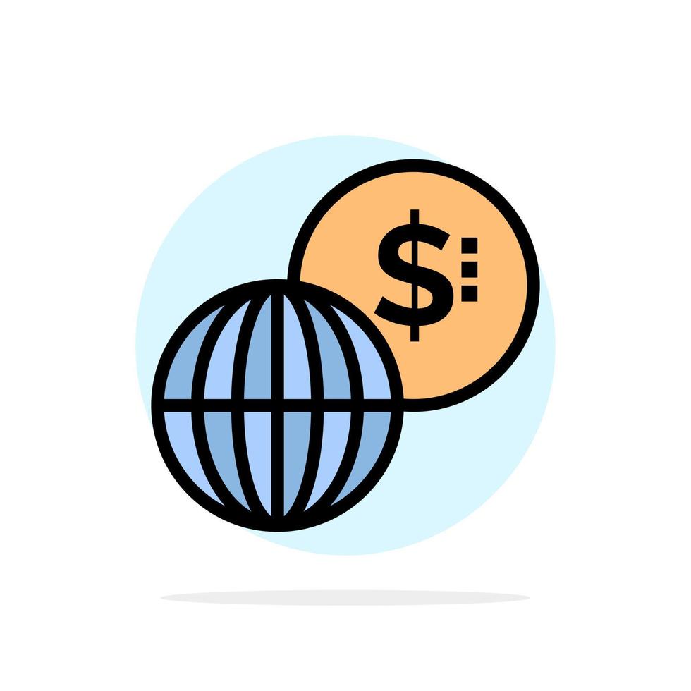 bedrijf globaal markten modern abstract cirkel achtergrond vlak kleur icoon vector