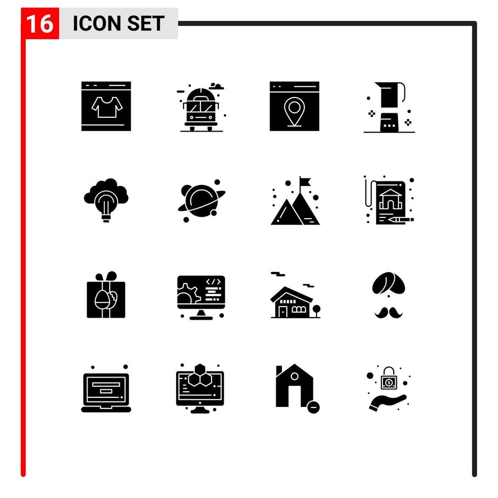 voorraad vector icoon pak van 16 lijn tekens en symbolen voor mok drinken busje koffie gebruiker bewerkbare vector ontwerp elementen