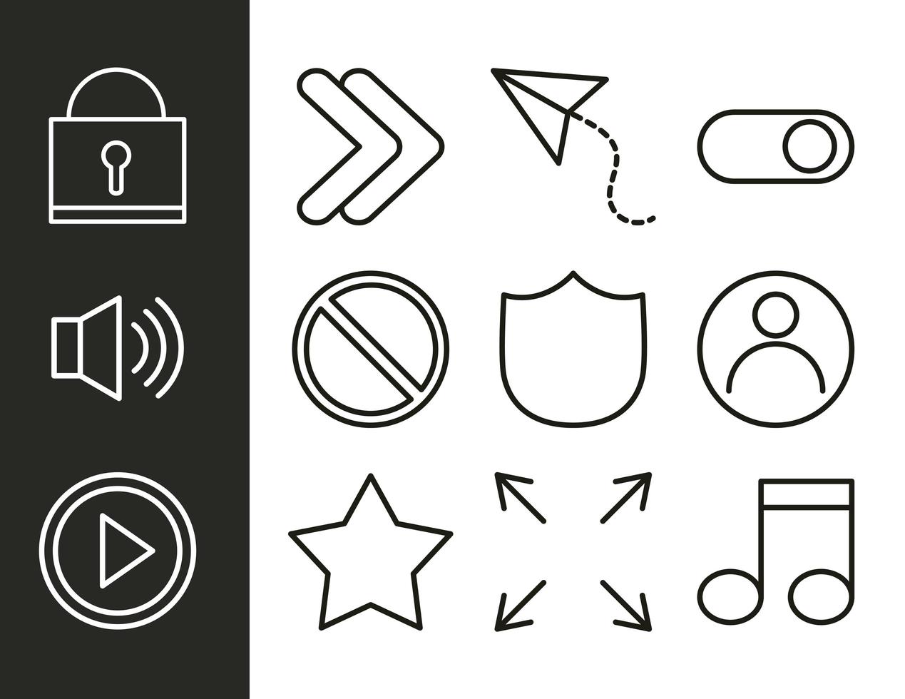 gebruikersinterface icon set vector