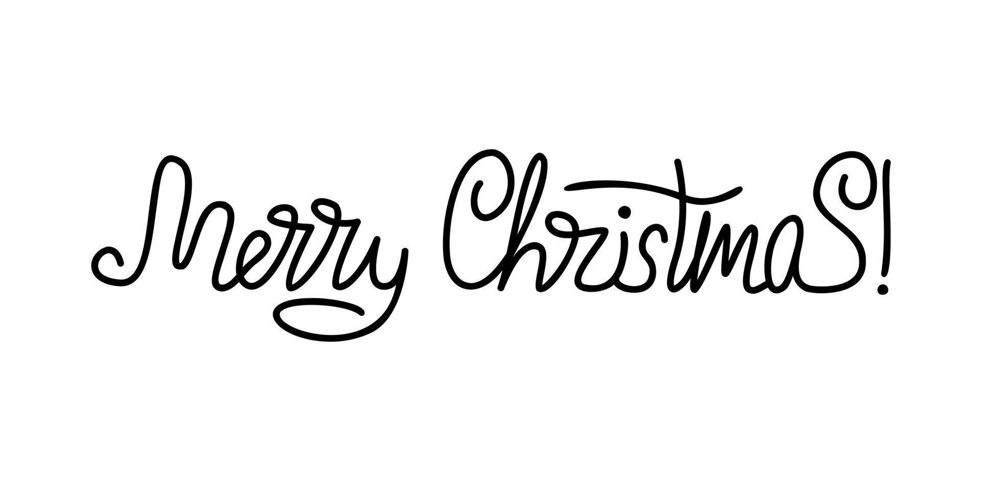 belettering vrolijk Kerstmis geïsoleerd Aan wit achtergrond vector