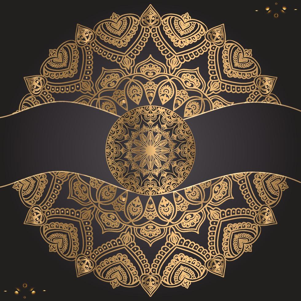 modern luxe sier- mandala ontwerp achtergrond sjabloon vector