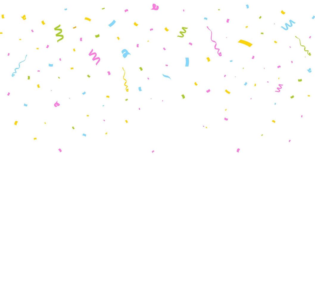 kleurrijk helder confetti geïsoleerd Aan transparant achtergrond. feestelijk vector illustratie