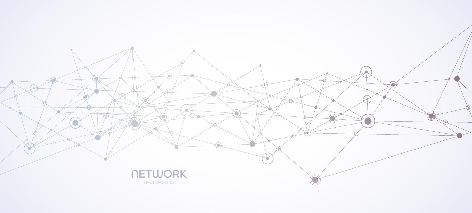 netwerk achtergrond. verbindingen met dots en lijnen. vector illustratie