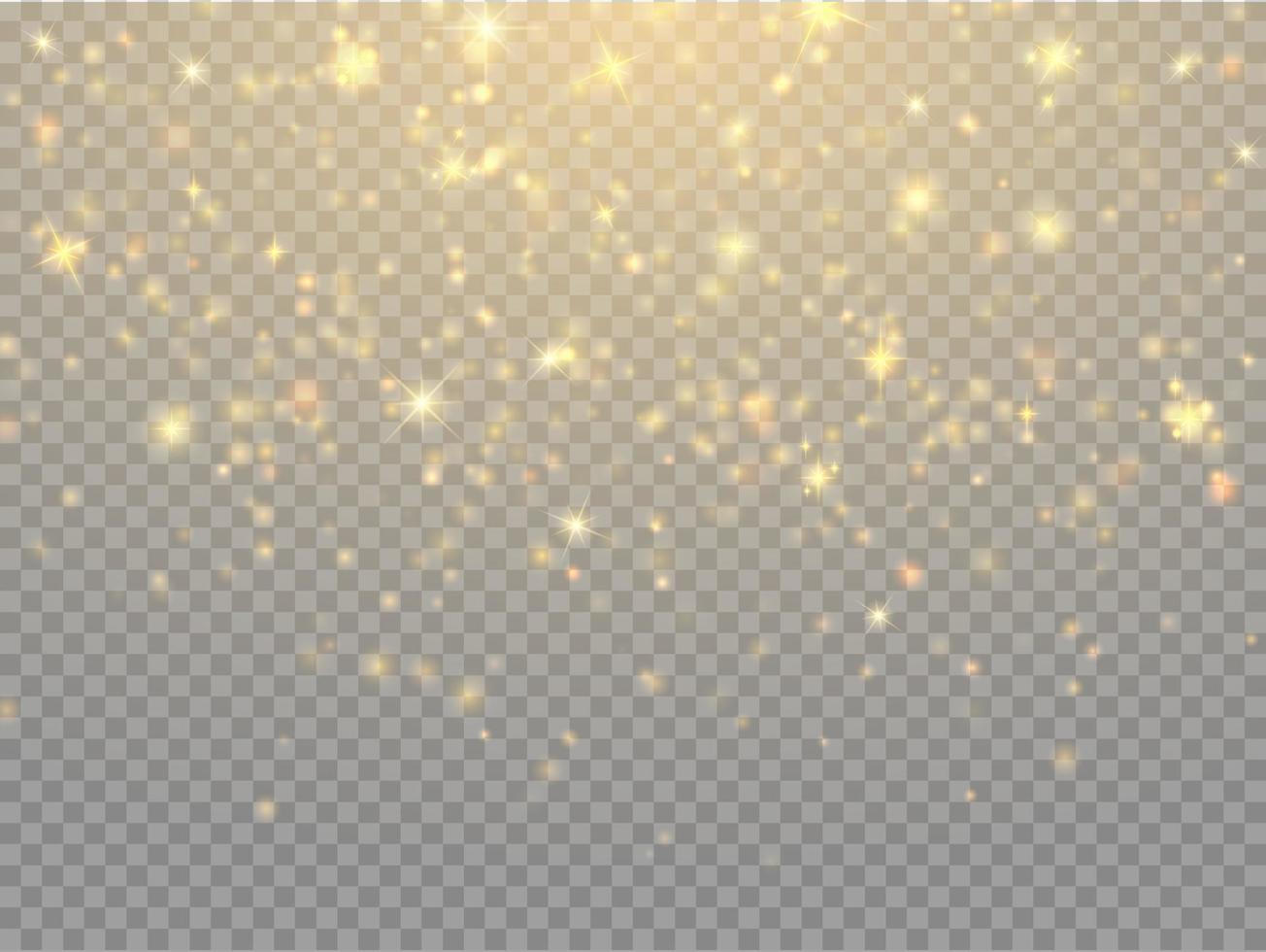 gouden bokeh lichten met gloeiend deeltjes geïsoleerd. vector