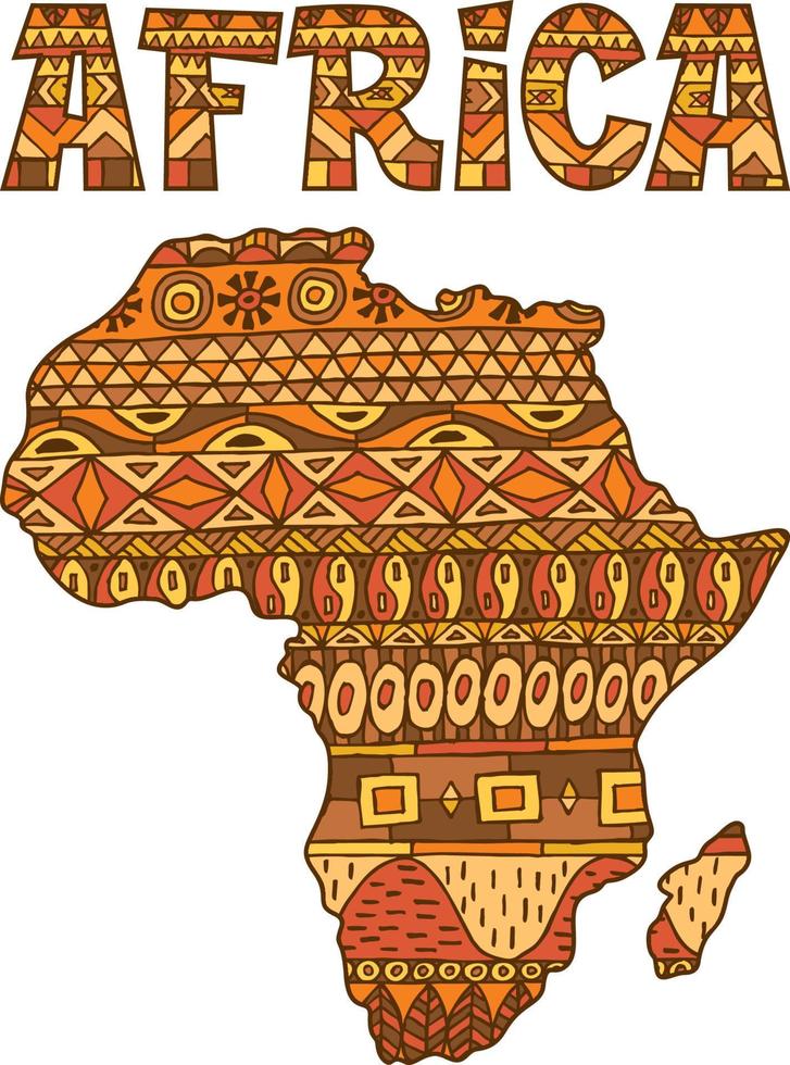 Afrika kaart patroon vector