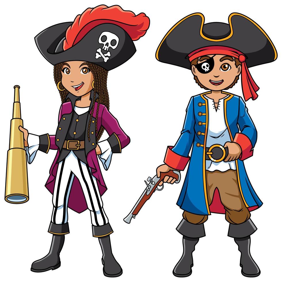 piraat kinderen 2 vector